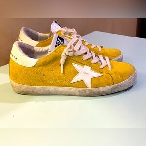 Golden Goose Super-star mustard sneakers
